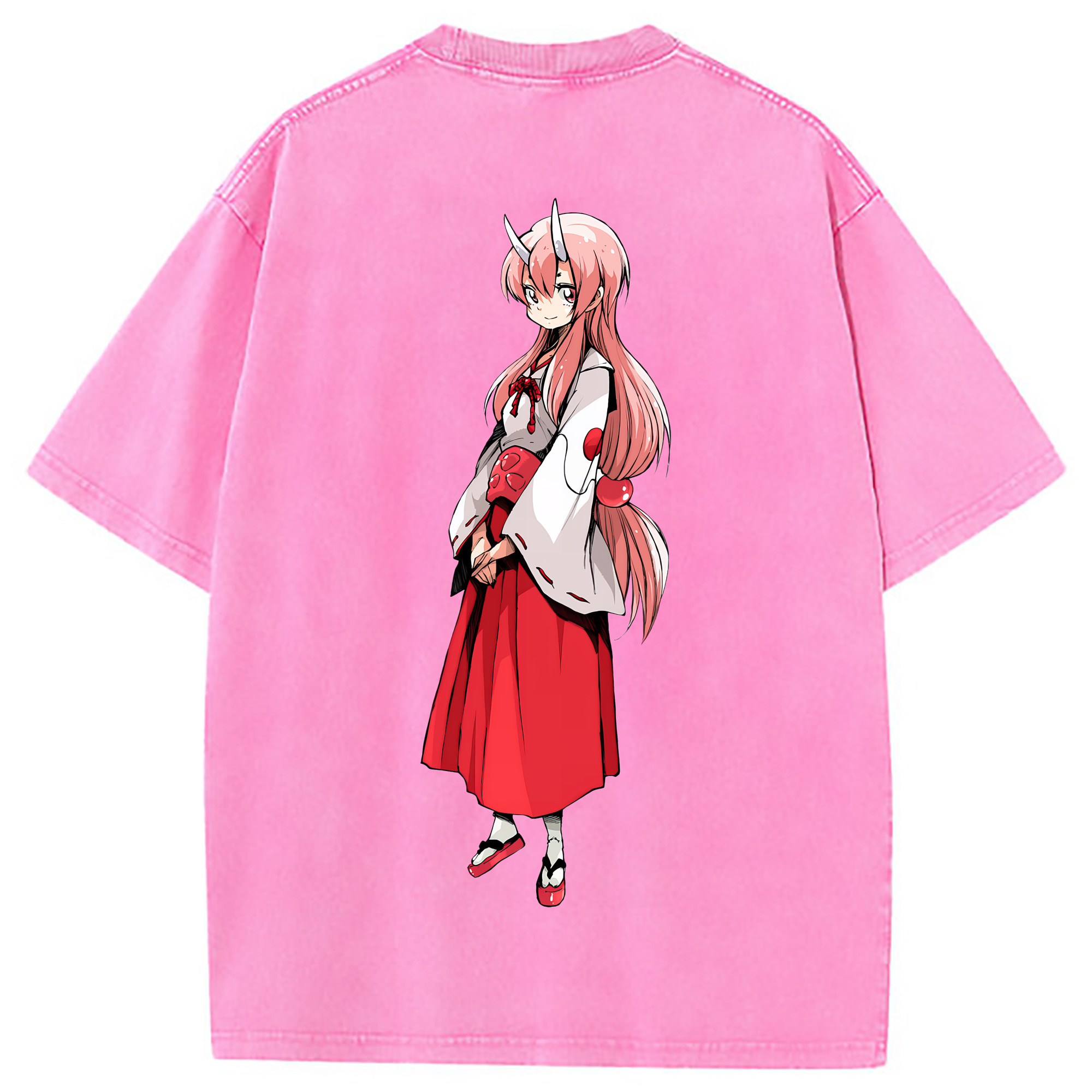 （画像用） 転スラ Regarding Reincarnated to Slime 綿100% ヴィンテージ風 半袖Tシャツ（背面プリント）